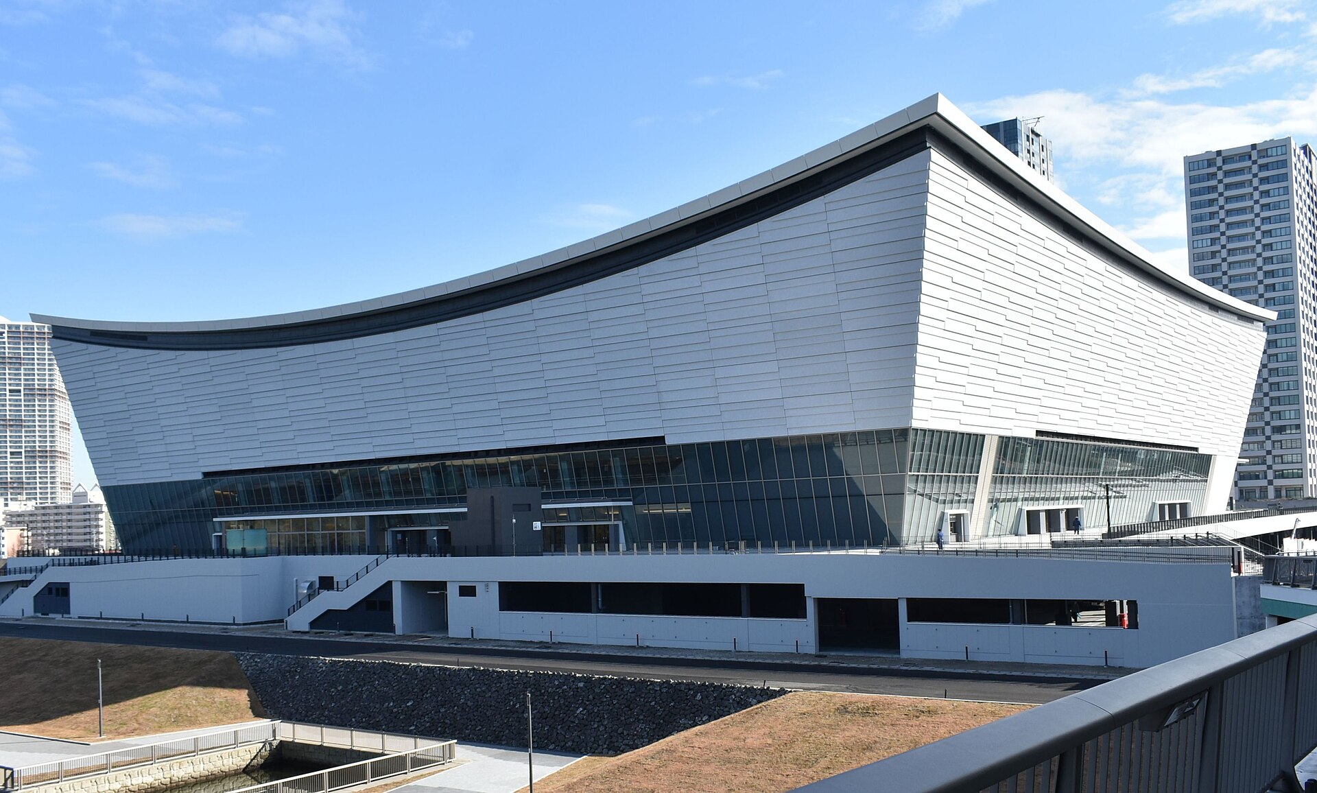 Vista exterior de Ariake Arena en Tokio