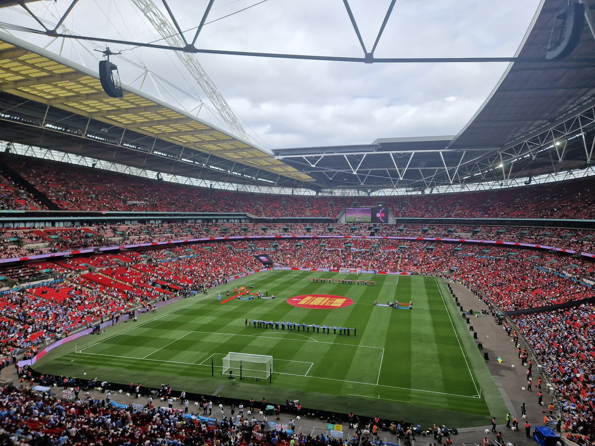Interior del estadio de Wembley antes de un partido en 2024