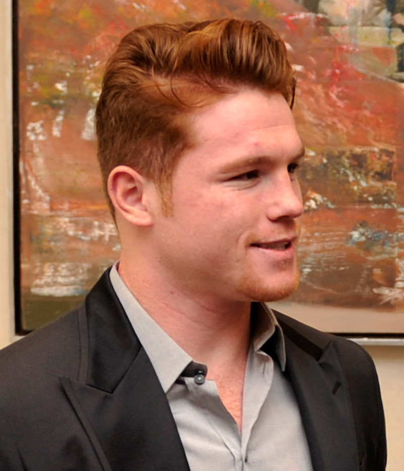 Canelo Álvarez en Los Pinos en 2013