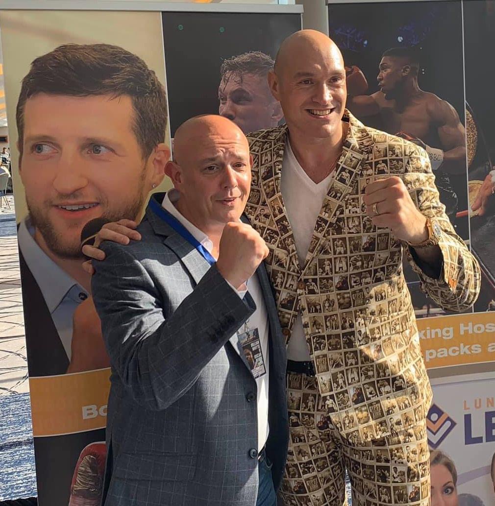 Tyson Fury durante una sesión de preguntas y respuestas en 2019